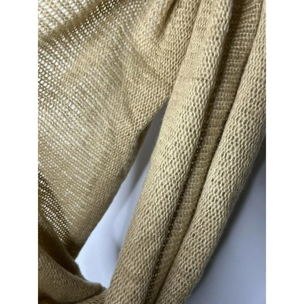 Free Press Beige Infinity Scarf Knit Boho Festival One Size